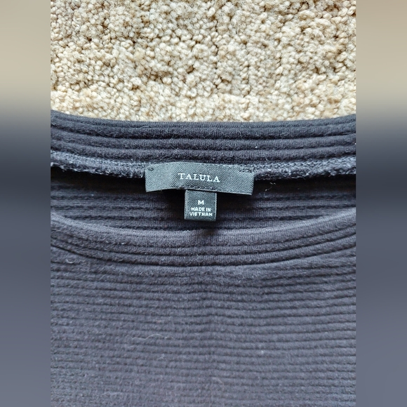 Aritzia Talula Black Ribbed Crop Top - Picture 2 of 4